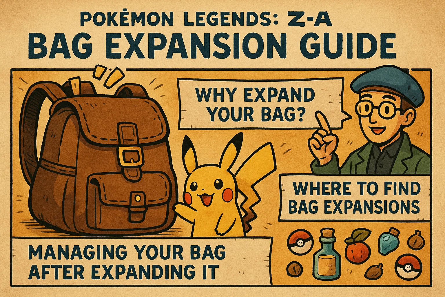 Pokémon Legends: Z-A Bag Expansion Guide