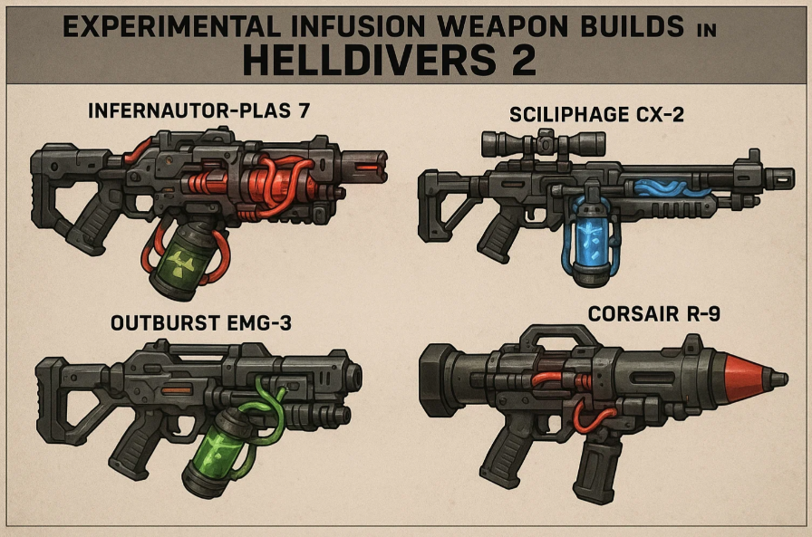 Experimental Infusion Weapon Builds in Helldivers 2