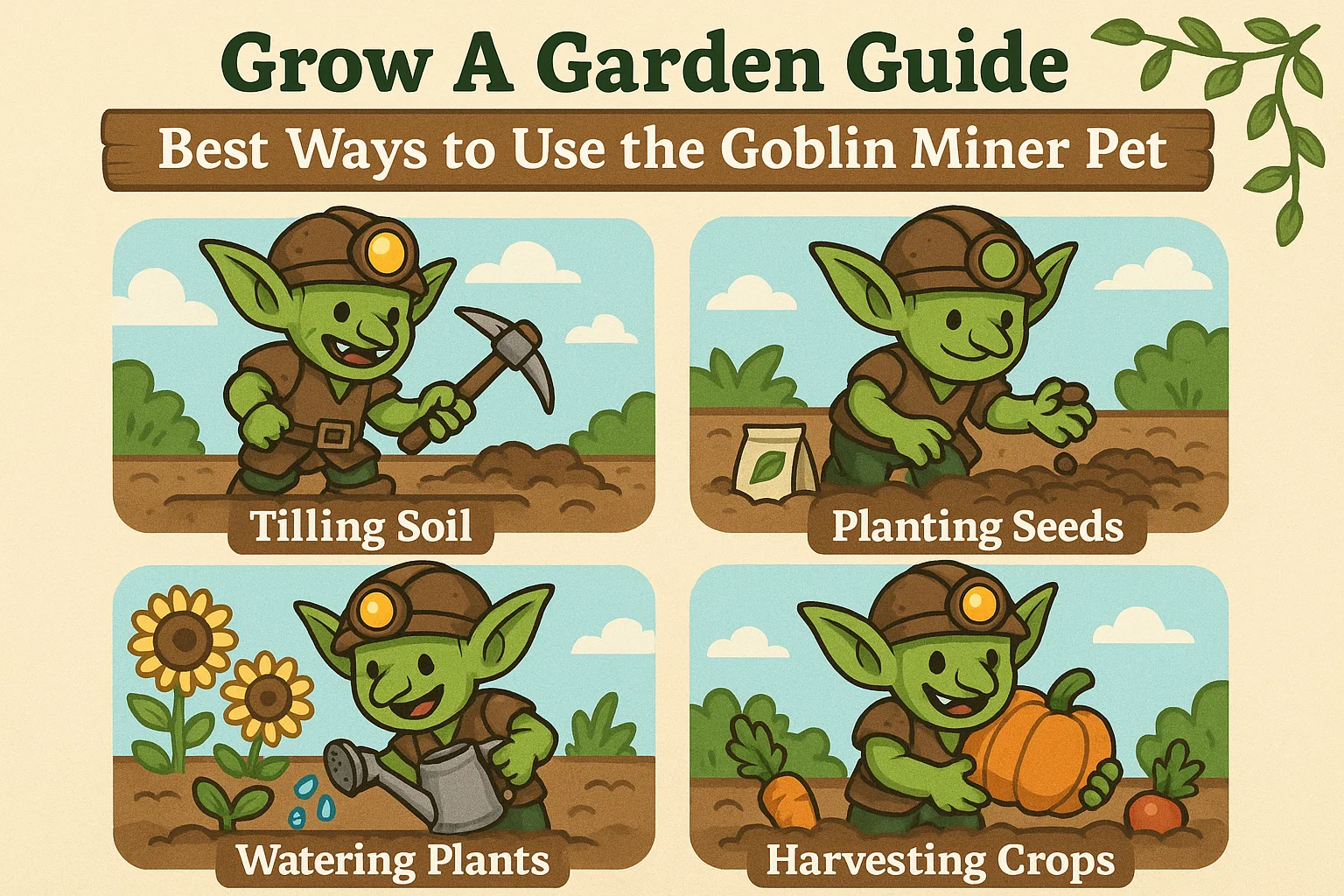 Grow A Garden Guide: Best Ways to Use the Goblin Miner Pet